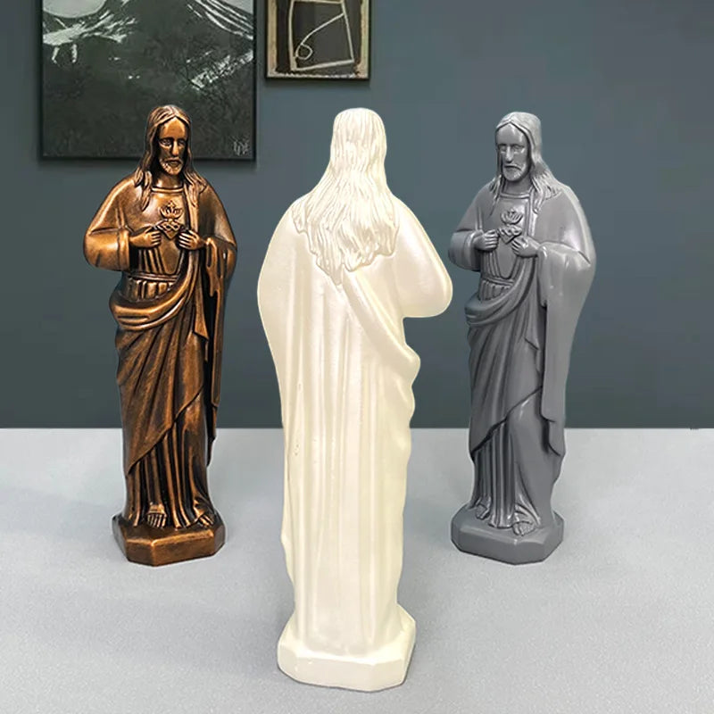 Afralia™ Holy Father Catholic Statue Christ Sculpture Home Decor Figurine