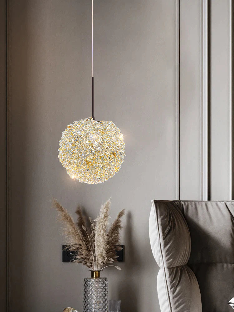 Afralia™ Crystal Ball Pendant Light: Warm & Romantic Bedhead Luxury Lighting