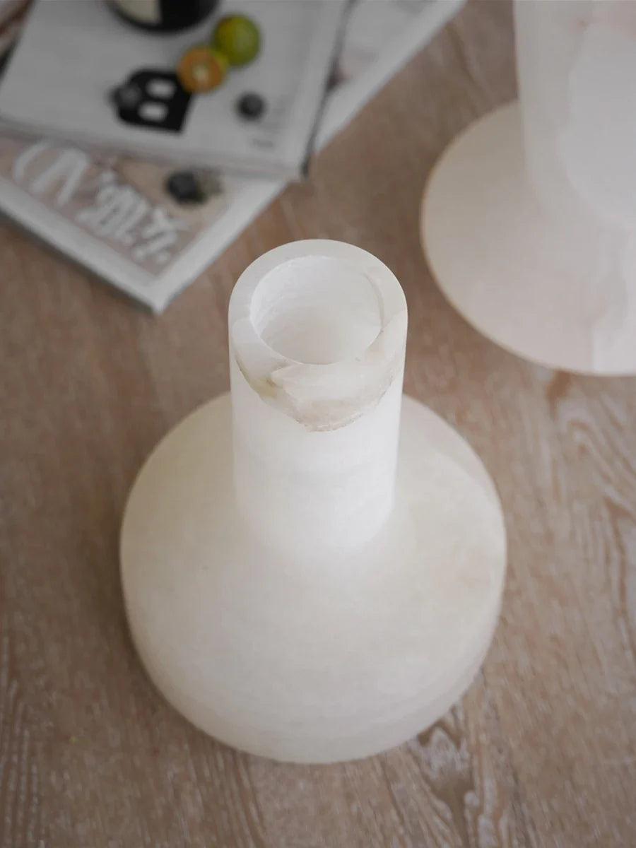 Afralia™ White Onyx Marble Vase for Modern Decor