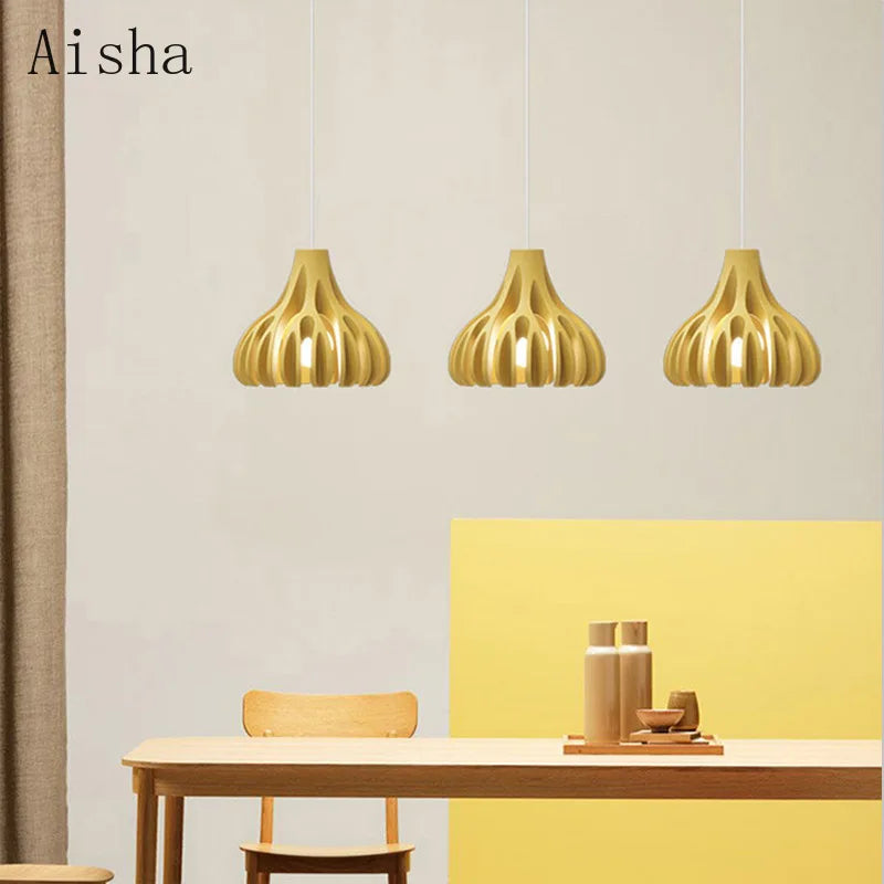 Afralia™ Nordic Coral Resin Pendant Light Chandelier E27 for Bedroom Living Room Decor