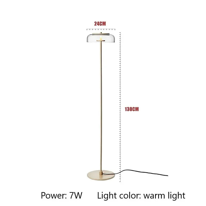 Afralia™ Post Modern Glass Floor Lamp for Living Room Bedroom Office