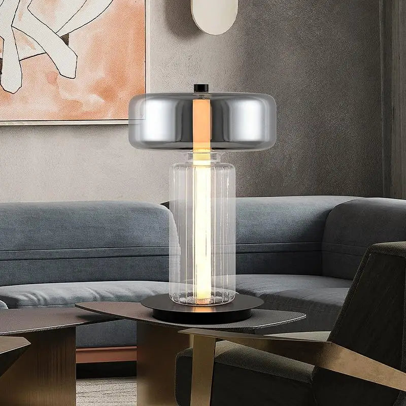 Afralia™ Glass Art Desk Lamp: Nordic Minimalist Design for Bedroom and Living Room
