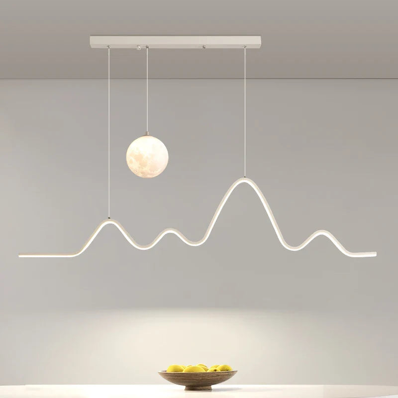 Afralia™ Moonlight Chandelier: Luxury Modern Dining Table Pendant Lights.
