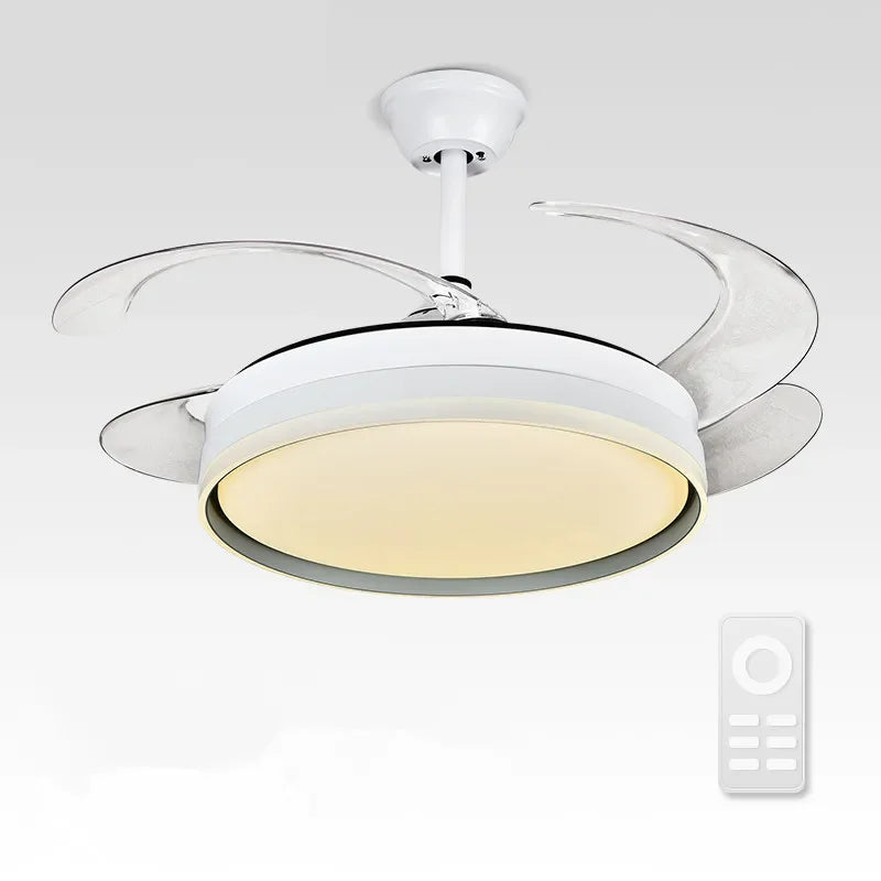 Afralia™ LED Ceiling Fans with Remote Control for Indoor Lighting