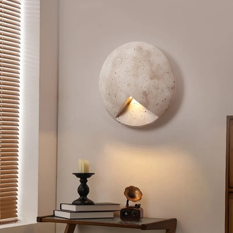 Afralia™ Nordic Yellow Stone LED Wall Lights for Modern Home Decor