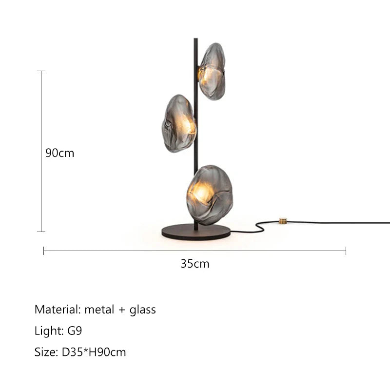 Afralia™ Nordic Glass Shade LED Floor Lamp for Minimalist Living Room & Bedroom