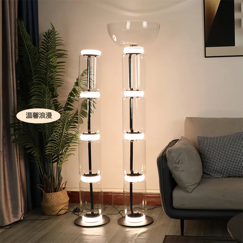 Afralia™ Heavy Glass LED Floor Lamp: Modern Nordic Light for Living Room and Bedroom