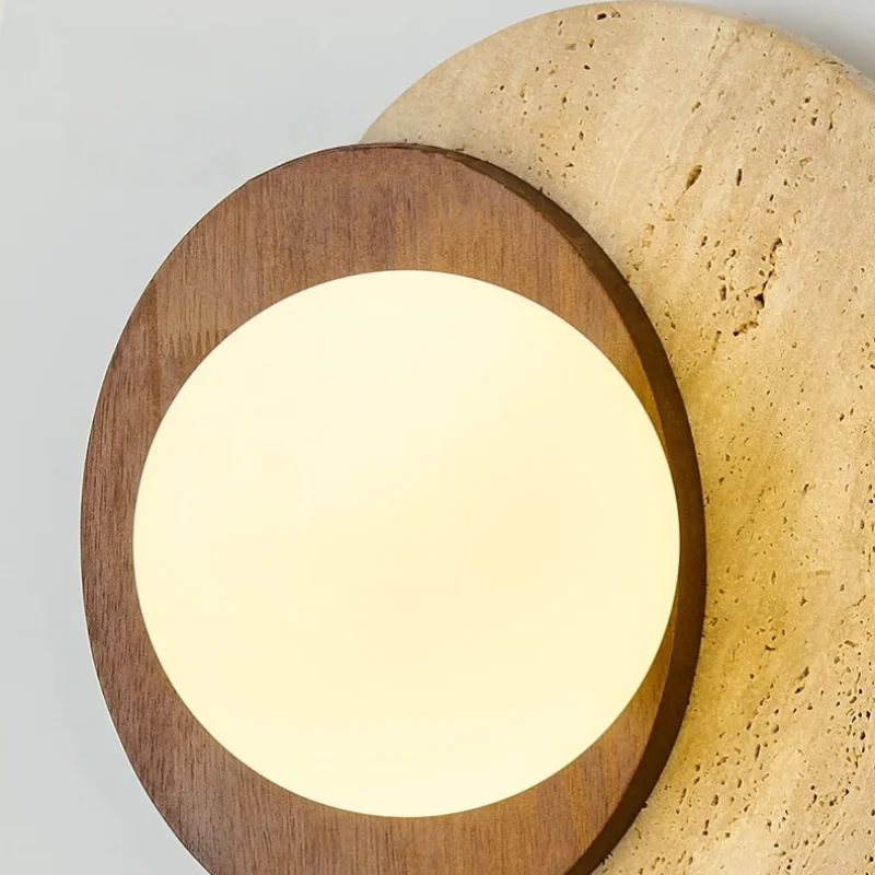 Afralia™ Vintage Wabi Sabi LED Wall Lamp with Pull Chain Switch for Living Room and Bathroom