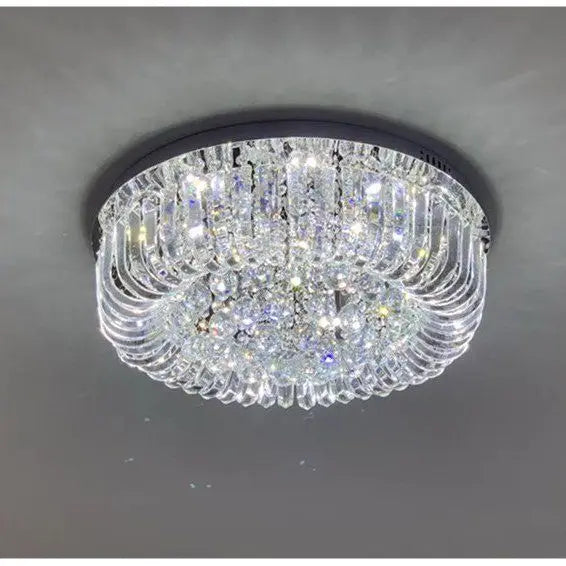 Afralia™ Crystal Dining Room Ceiling Light Modern LED K9 Crystals Gold / Chrome