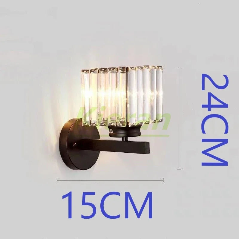 Afralia™ Modern Crystal LED Wall Lamp for Elegant Living Spaces