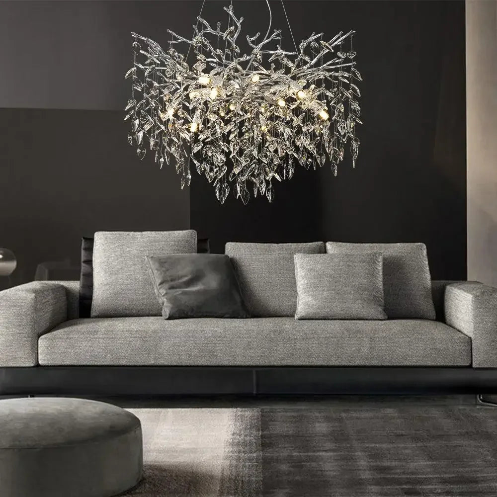 Afralia™ Crystal Suspension Pendant Light: Elegant Chandelier for Dining Room, Living Room, Kitchen