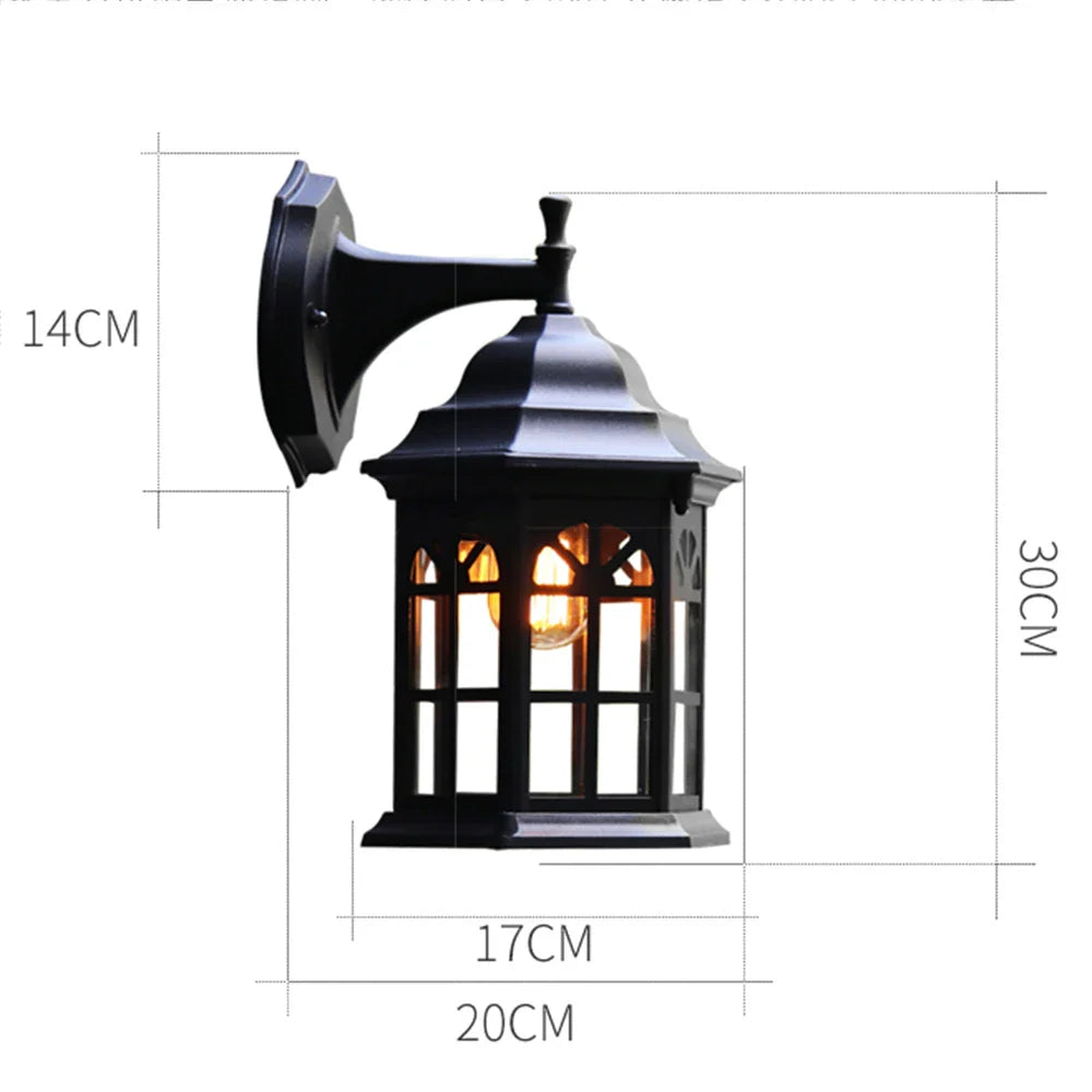 Afralia™ Vintage Outdoor LED Wall Sconce E27 Lamp