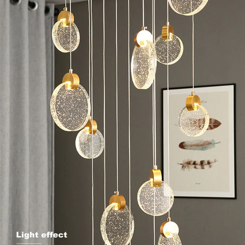 Afralia™ Simplicity LED Crystal Chandelier | Light Luxury Pendant | Modern Creativity Hanging Lamp