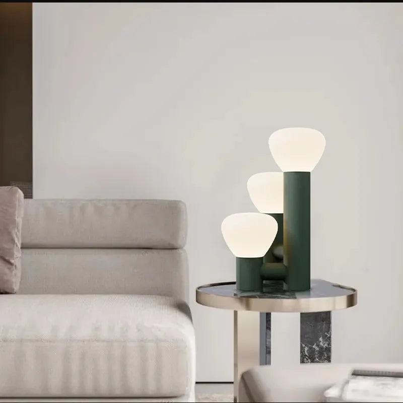Afralia™ Parc Glass Table Lamp: Nordic Modern Minimalist Coloured Lamp for Living Room & Bedroom