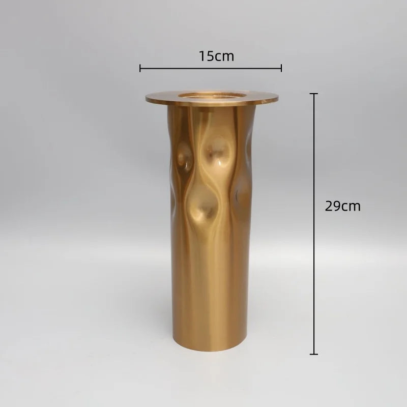 Afralia™ Golden Metal Candlestick Holder Candelabrum for Room Decor