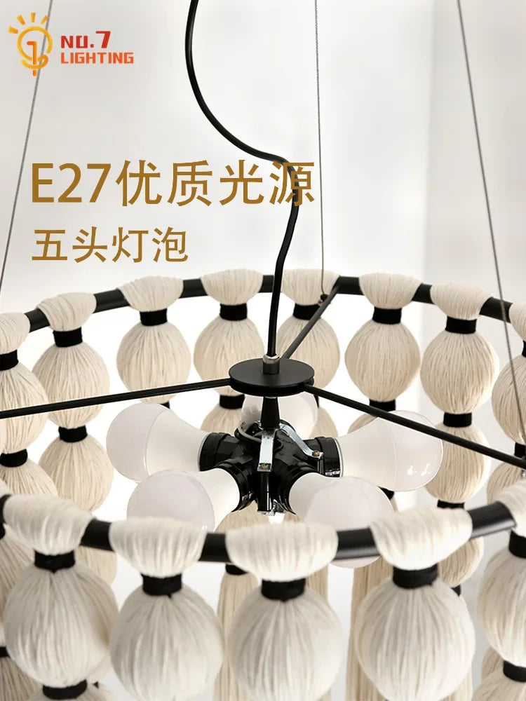 Afralia™ Bohemian Tassel Pendant LED Light for Cozy Atmosphere