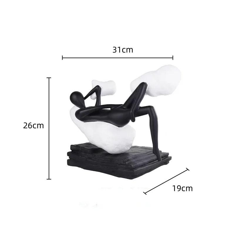 Afralia™ Resin Abstract Gymnastics Figure Home Decor Figurine