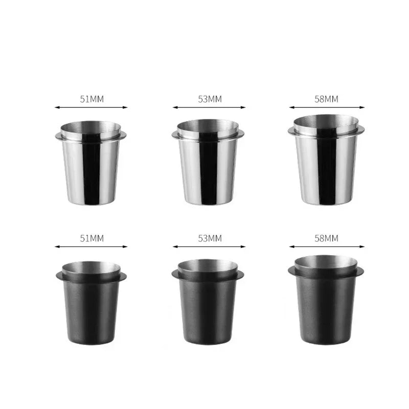 Afralia™ Stainless Steel Coffee Dosing Cup for Espresso Machine - 51/53/58mm - Coffeeware