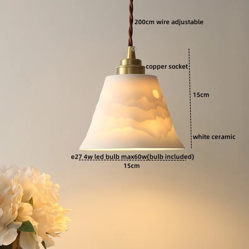 Afralia™ Copper Glass LED Pendant Lights Modern Hanging Lamp for Bar Bedroom Living Room