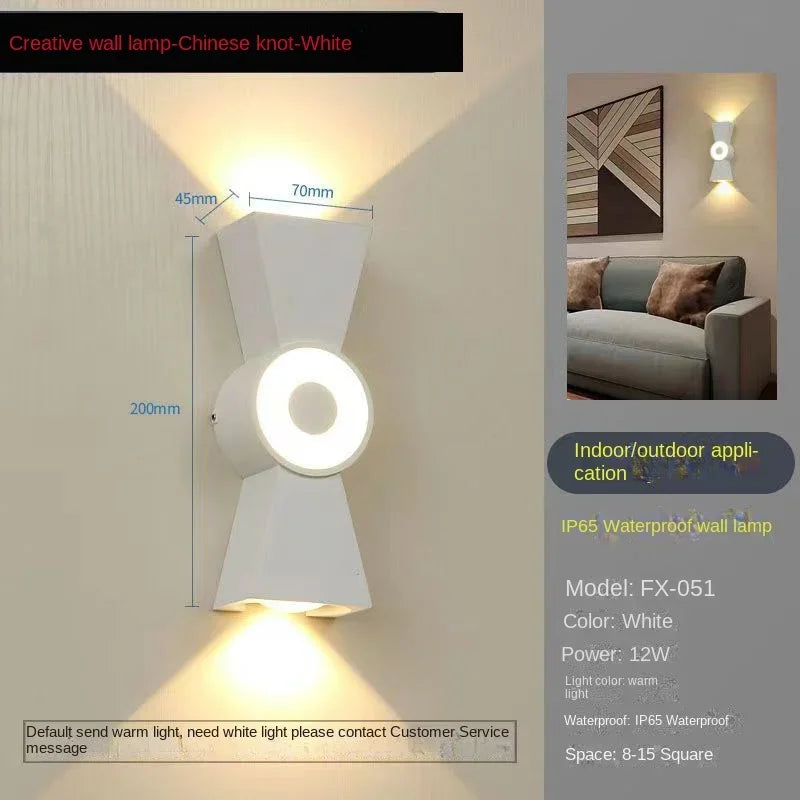 Afralia™ Outdoor Waterproof LED Wall Lamp for Courtyard, Entrance & Front Door