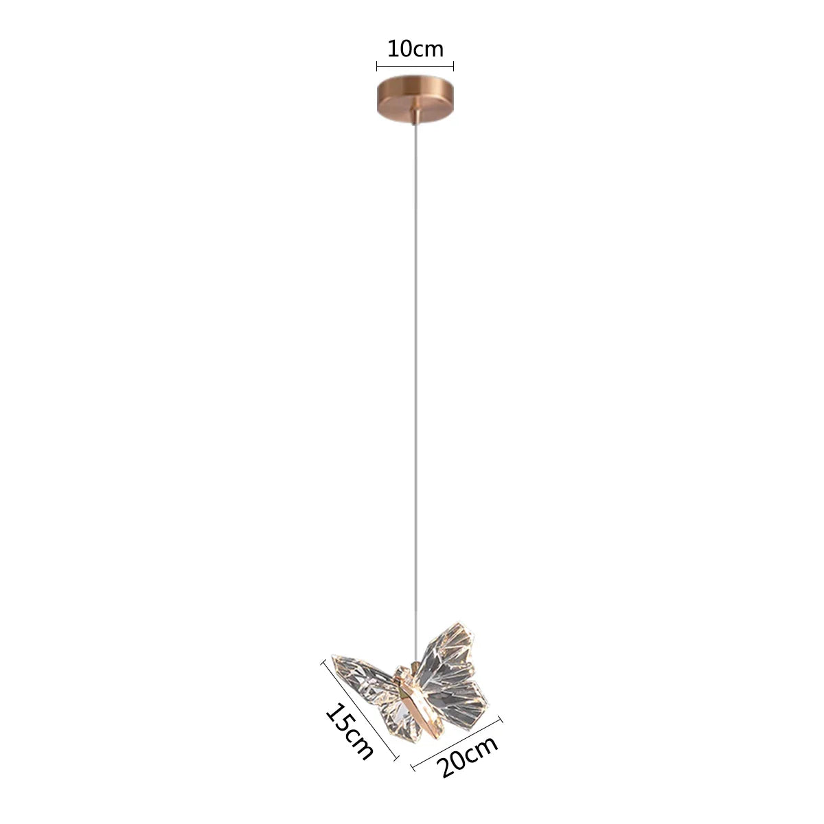 Afralia™ Crystal Butterfly Pendant Lamps LED Lighting for Home Decor and Luxury Ambiance
