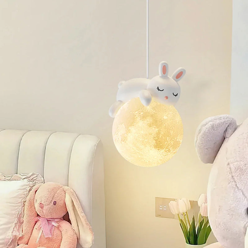 Afralia™ Nordic Little Bear LED Pendant Lamp: Adorable Illumination for Your Space