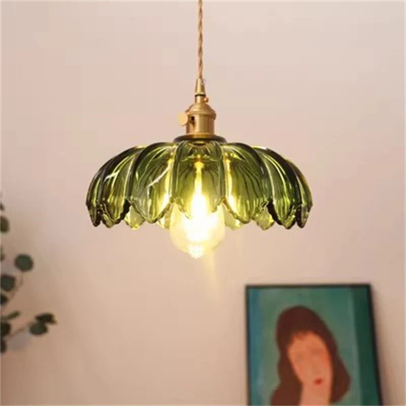 Afralia™ Stained Glass Pendant Lights | Vintage Art Glass Hanging Lamp for Kitchen and Dining Room