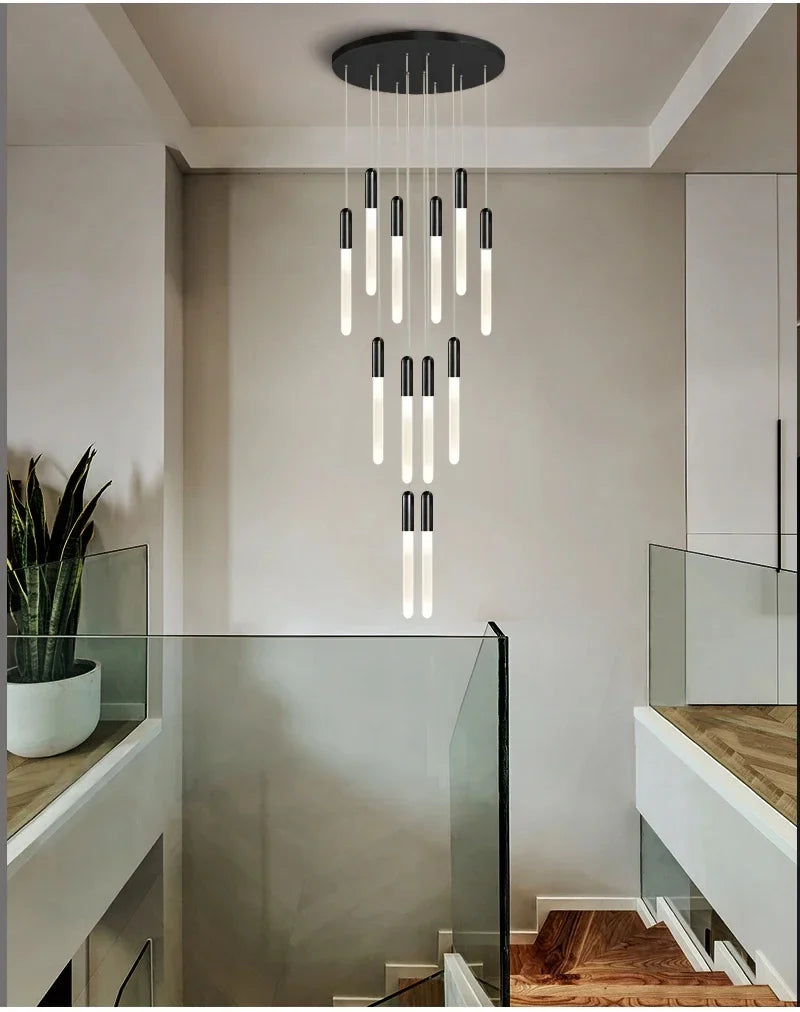 Afralia™ LED Chandelier: Modern Staircase & Kitchen Pendant Light for Home Decoration