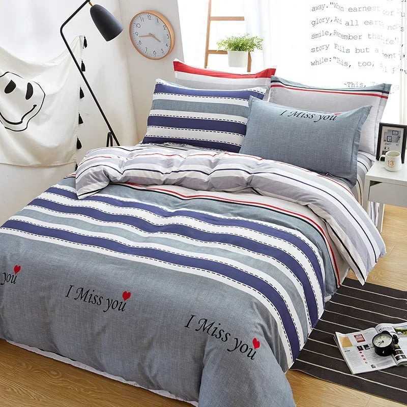 Afralia™ Small Floral Cotton Bedding Set for Soft Skin-Friendly Duvet Cover Sets