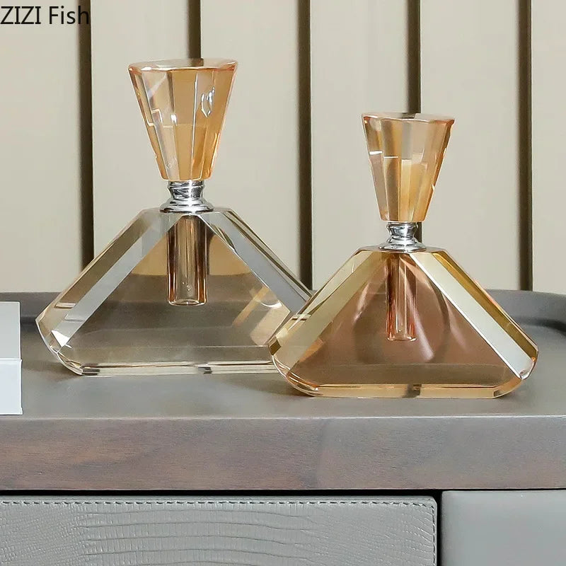 Afralia™ Amber Crystal Perfume Bottle - Creative Aromatherapy Essential Oil Container