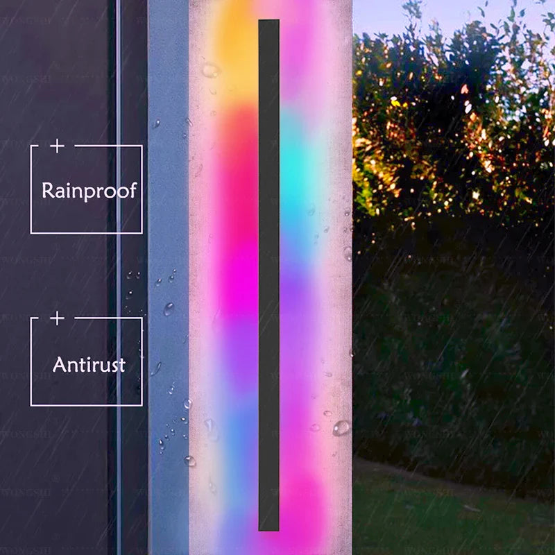 Afralia™ RGB Wall Light: Waterproof Aluminum Outdoor Indoor Dimmable Lamp.