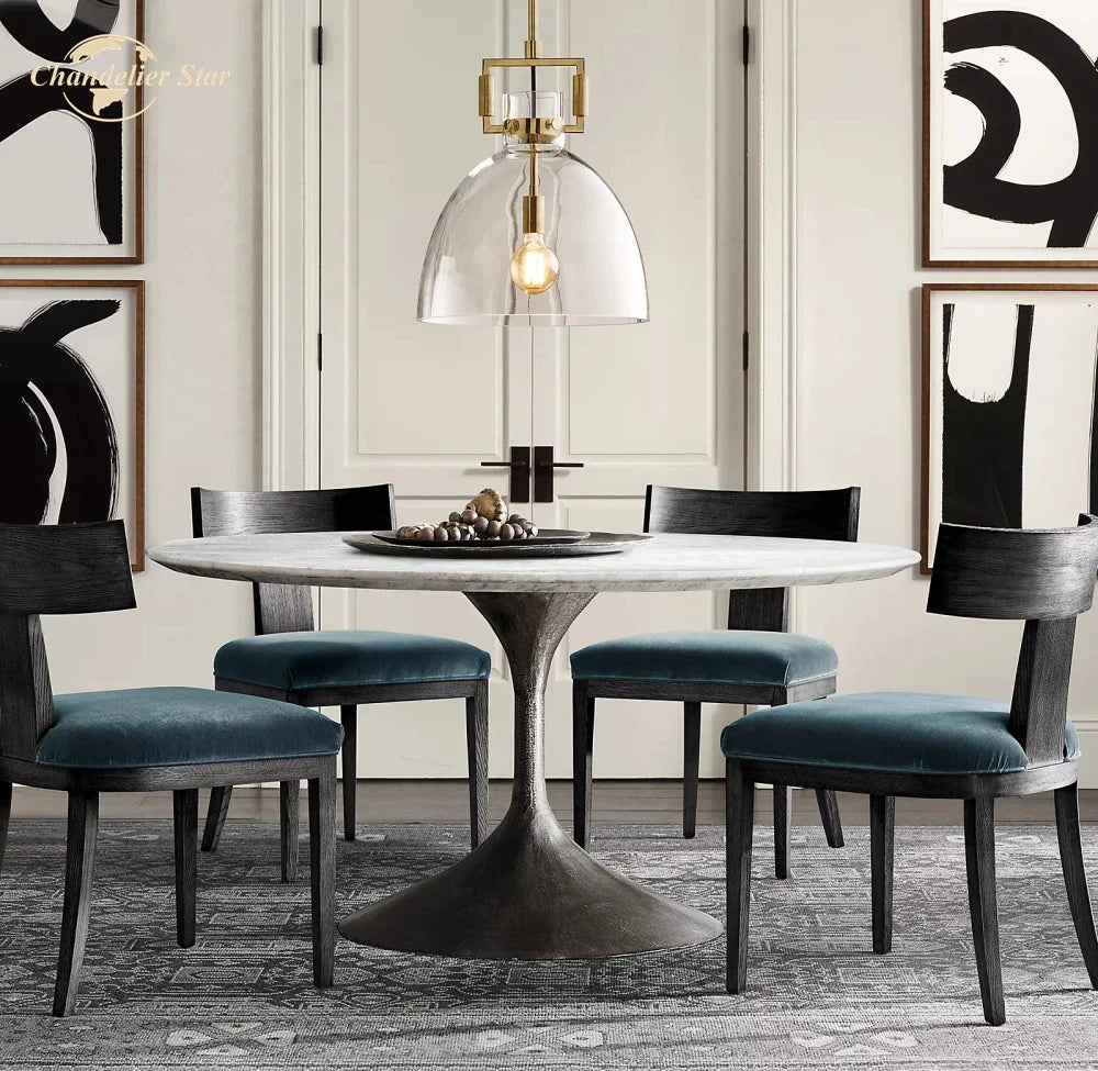 Afralia™ Glass Pendant Chandeliers Modern LED Hanging Lights for Living Room & Dining Room