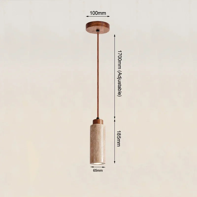 Afralia™ Travertine Stone Pendant Chandelier for Kitchen Dining Room