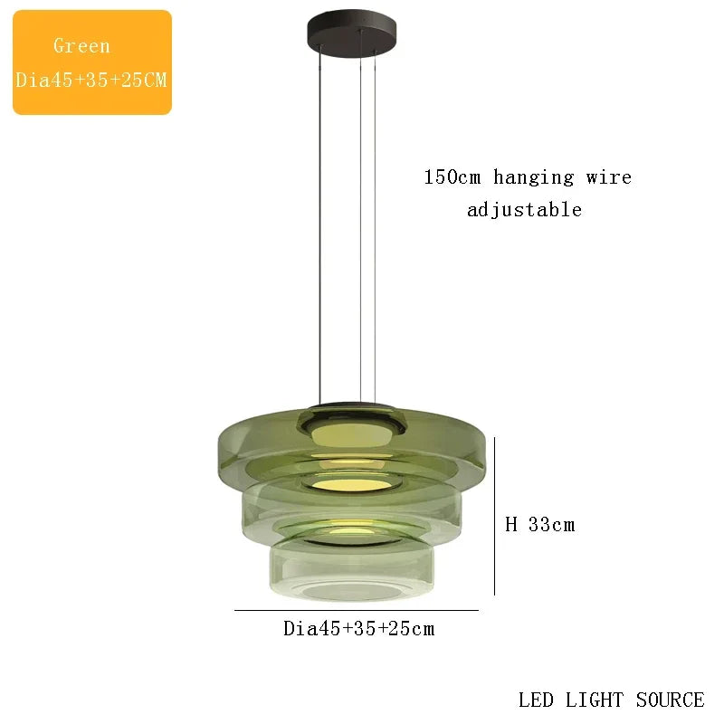 Afralia™ BOHEMIA Glass Pendant Light - Danish Design for Kitchen Island Dining Bedroom Tables