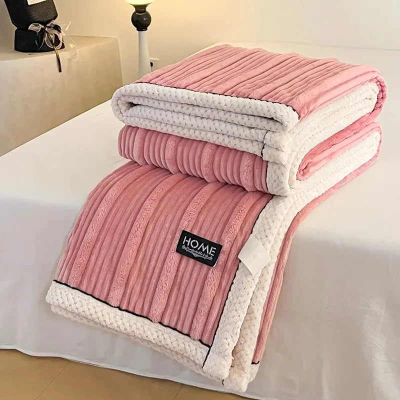 Afralia™ Cozy Faux Rabbit Plush Blanket for Autumn/Winter - Soft Milk Velvet Nap Blanket