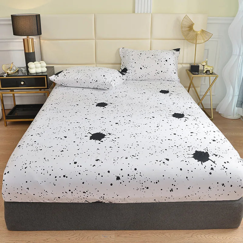 Afralia™ Ceramic Patterned Bedsheets Set with Bedspread & Pillowcases