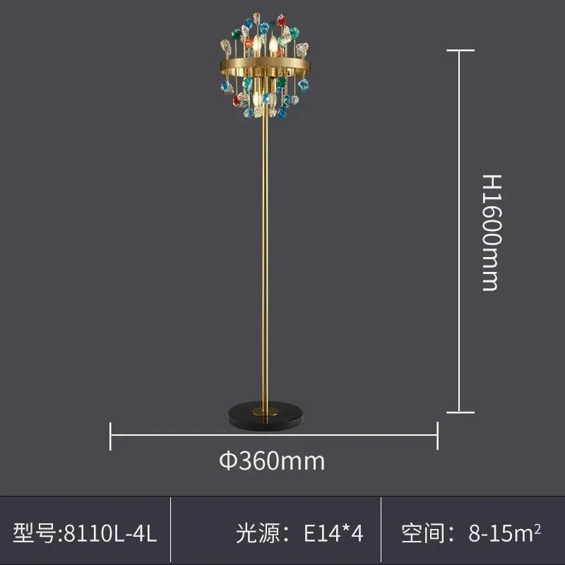 Afralia™ Colorful Crystal Chandelier LED Dining Room Lighting