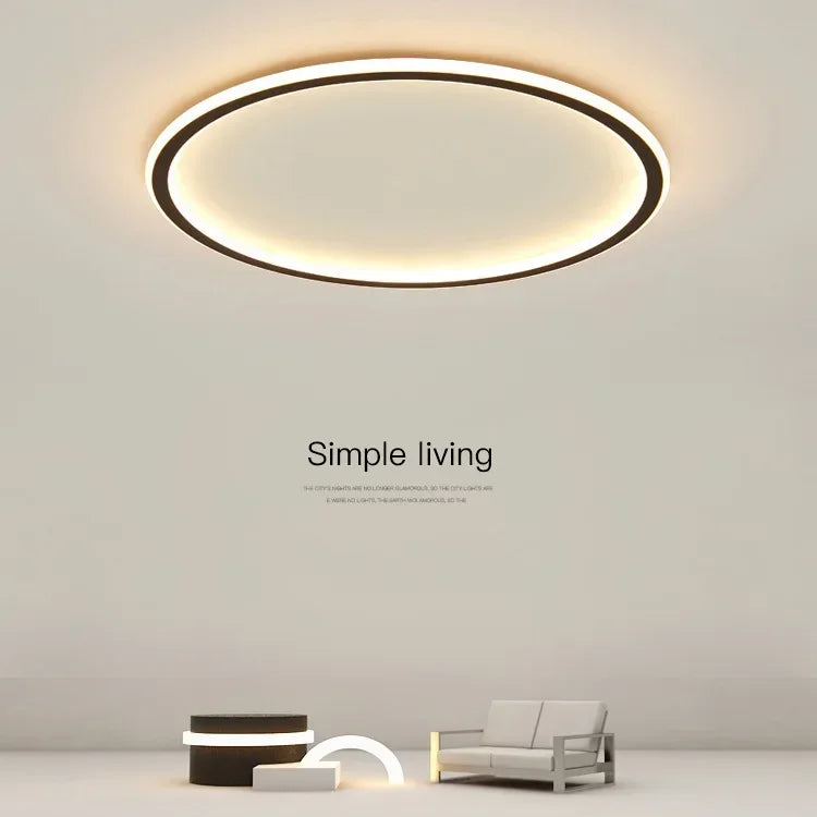 Afralia™ Modern Round LED Ceiling Lights Iron Mounted Dimmable Indoor Lighting