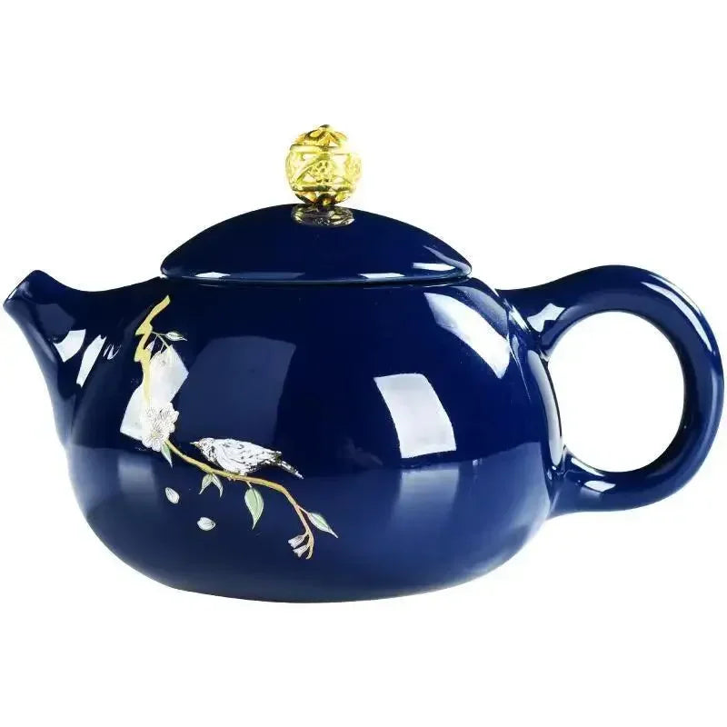 Afralia™ Noble Blue Porcelain Teapot: High-Quality Tea Kettle Set with Yixing Clay, Chinese Tea, Coffee Samovar