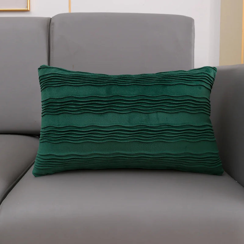 Afralia™ Soft Velvet Pillow Cover Set: Ivory, Dark Green, Blue, Red, 30x50cm, 45x45cm