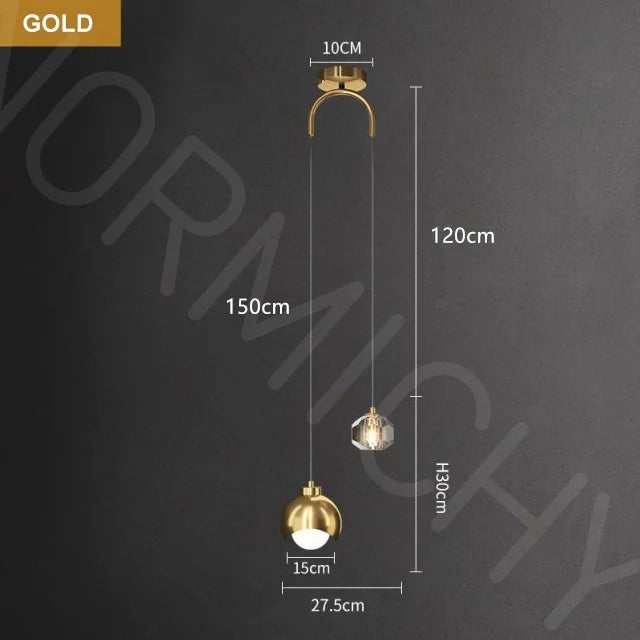 Afralia™ Crystal LED Double Head Chandelier - Elegant Lighting for Home, Restaurant, Bar