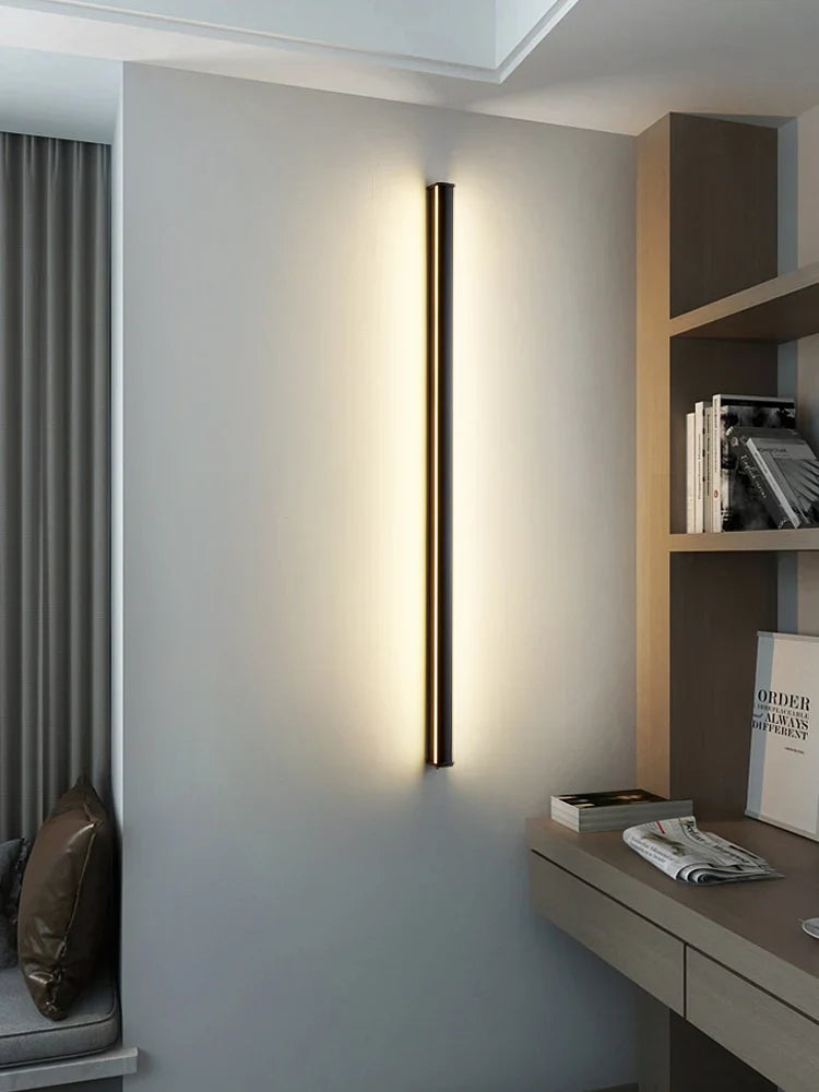 Afralia™ Elegant Black LED Wall Lamp for Bedroom, Living Room, Aisle, Sofa, & Ceiling