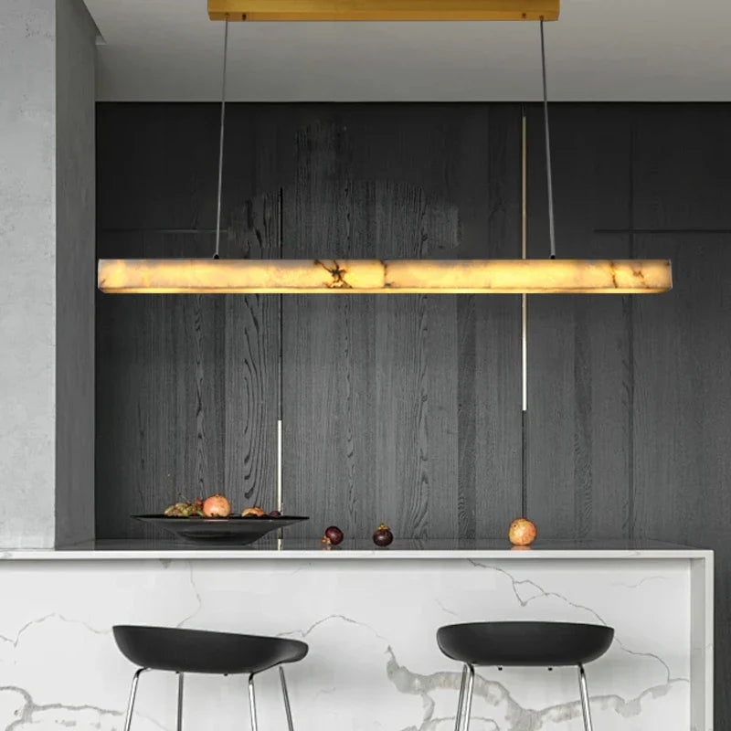 Afralia™ Marble Stone Hanging Lamp for Bar Dining Table Luxe Light Fixture