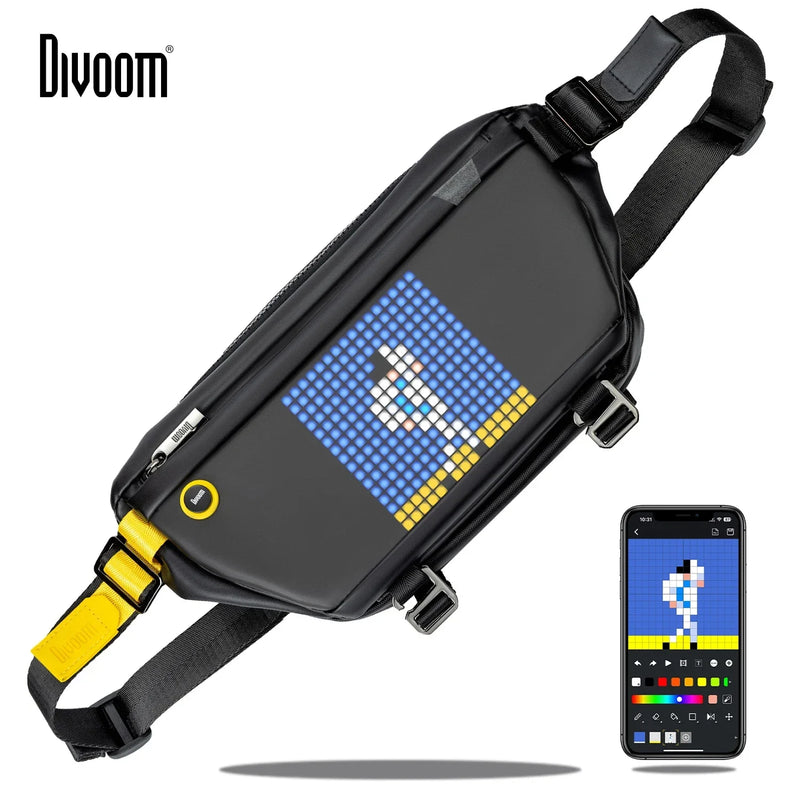 Afralia™ Pixel Art Speaker Bag - Waterproof & Fashionable Sling for Outdoor Activities