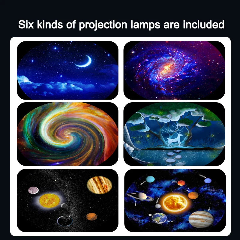 Afralia™ Starry Night Light Projector: 360° Adjustable Galaxy Lamp for Bedroom, Home, Kids - Ideal Gift