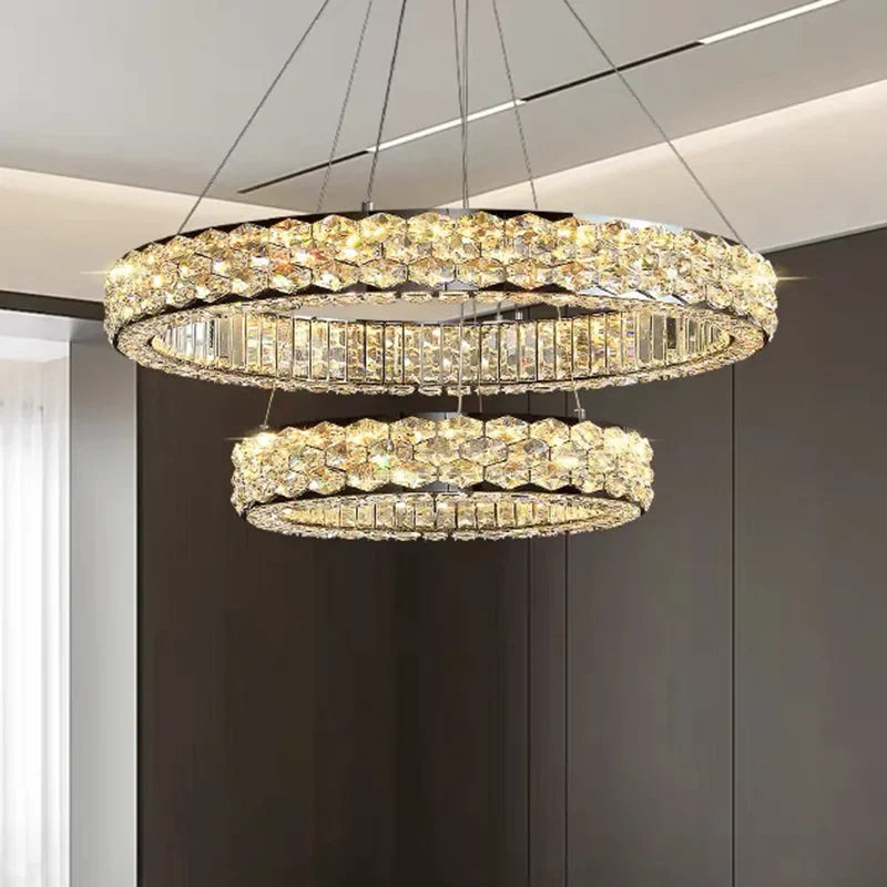 Afralia™ Modern Crystal Chandelier for Elegant Living Room Decor