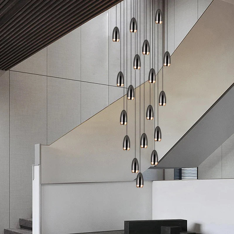 Afralia™ Luxe Villa Stair Chandelier: Modern Nordic Design for High-Rise Loft Living