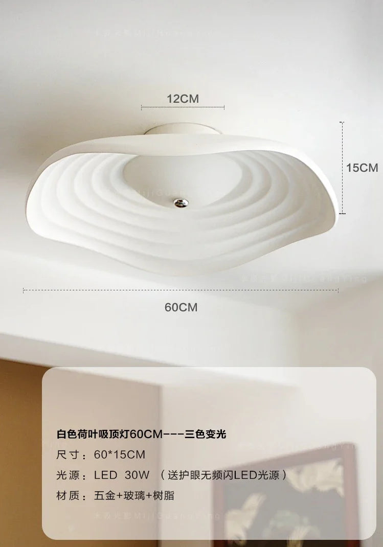Afralia™ Lotus Leaf Ceiling Light: LED Modern Retro Resin Fixture for Home Decor & Living Space