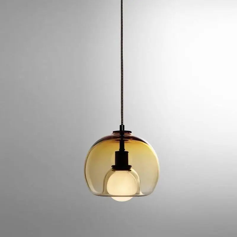 Afralia™ Nordic Glass Ball LED Chandelier - Modern Luxury Dining & Bedside Lights