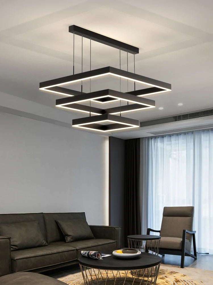 Afralia™ Modern LED Chandelier for Home Interior Decor Bedroom Living Room Lighting